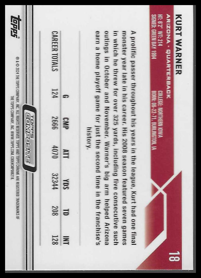 2023 Topps Composite #18 Kurt Warner