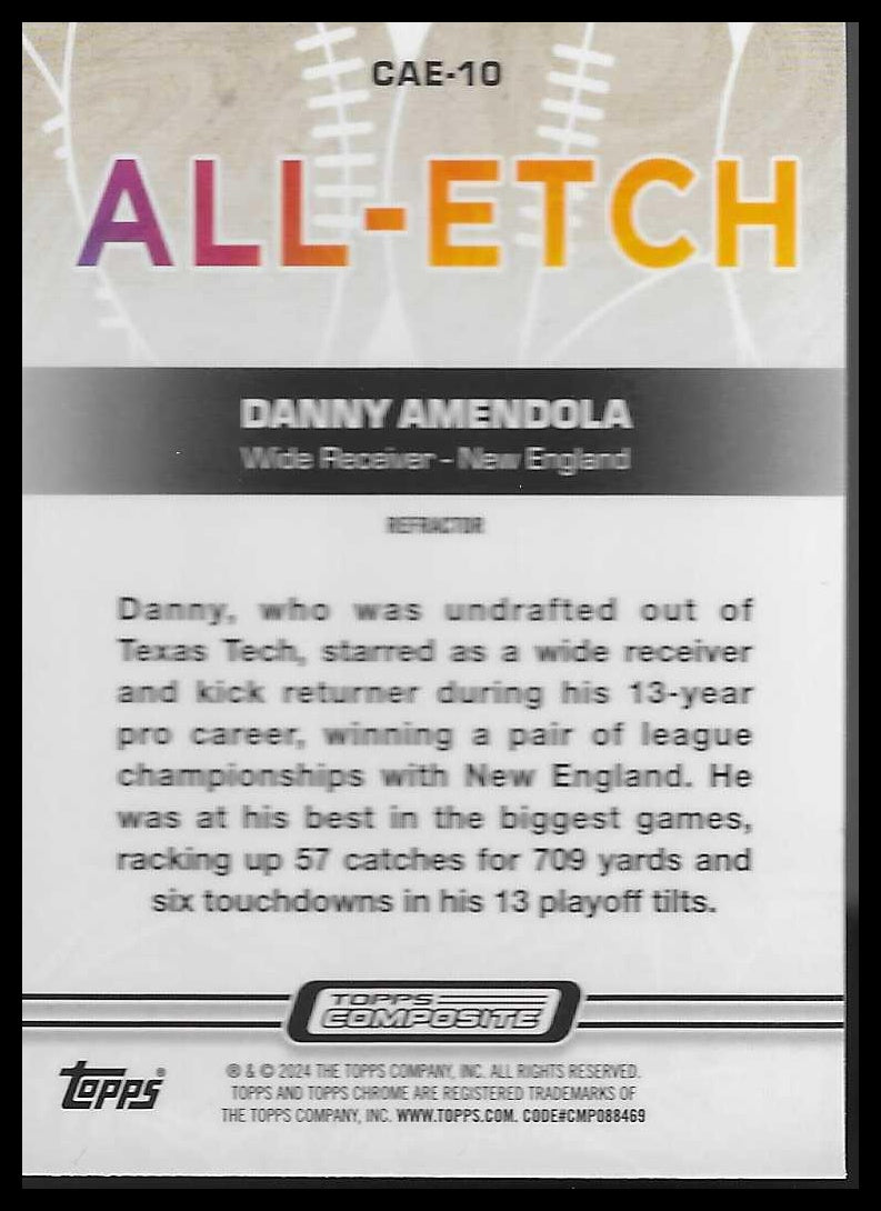2023 Topps Composite #CAE-10 Danny Amendola Chrome All-Etch Refractor