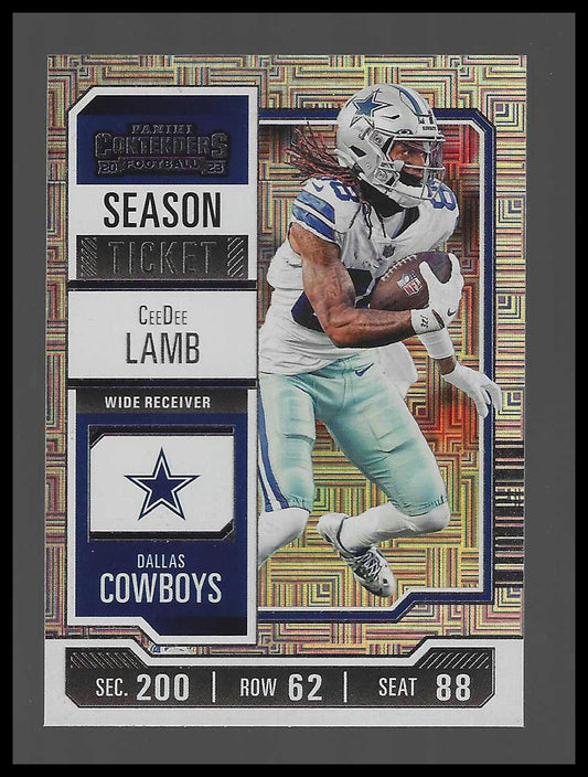 2023 Panini Contenders #27 CeeDee Lamb Season Ticket Mojo