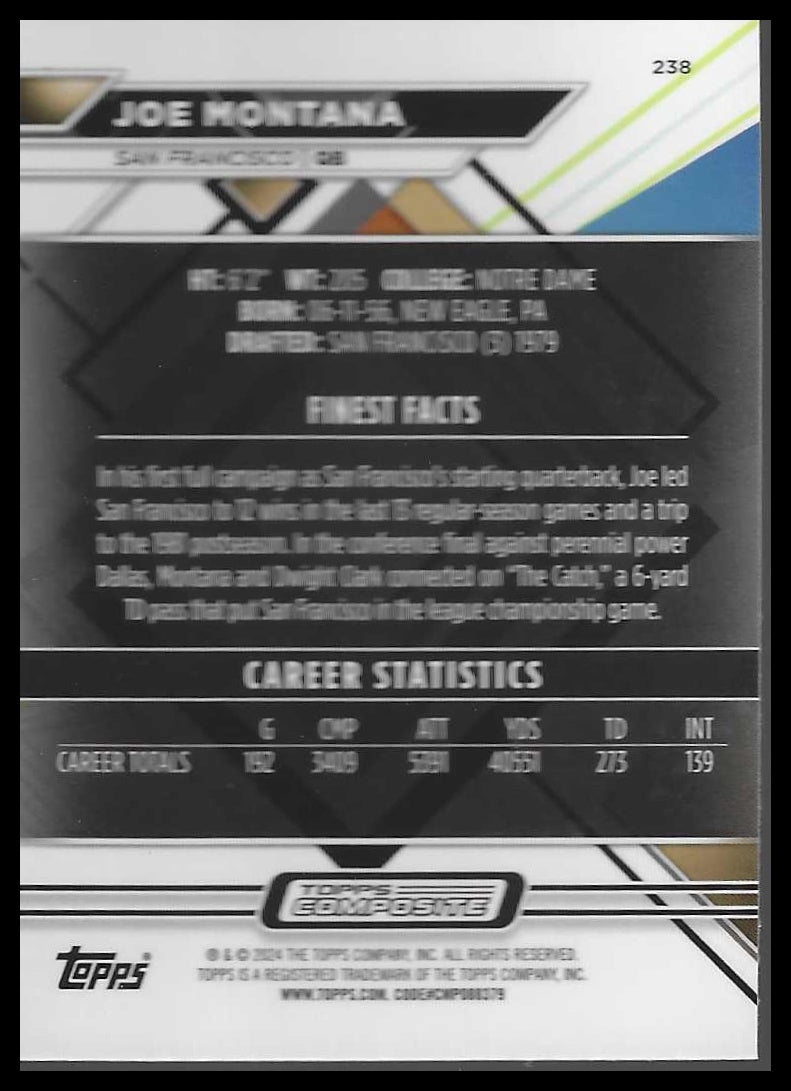 2023 Topps Composite #238 Topps Finest Joe Montana