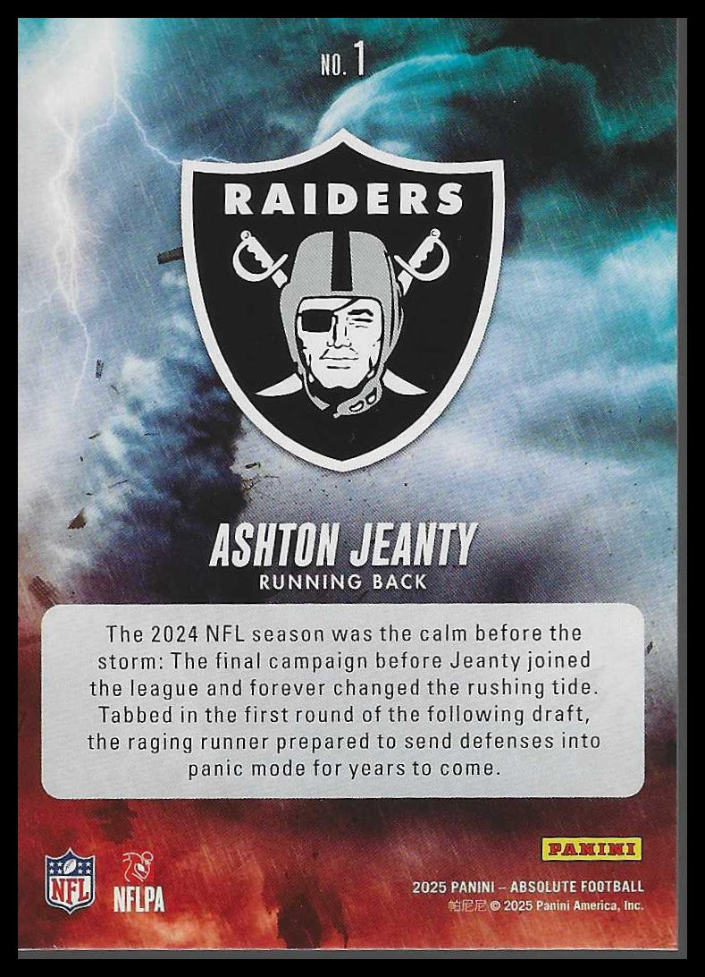 2025 Panini Absolute #1 Ashton Jeanty By Storm