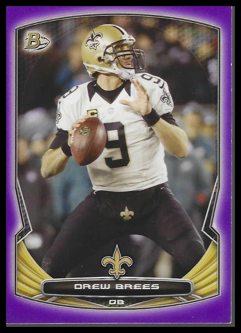 2014 Bowman #35 Drew Brees Veterans Purple