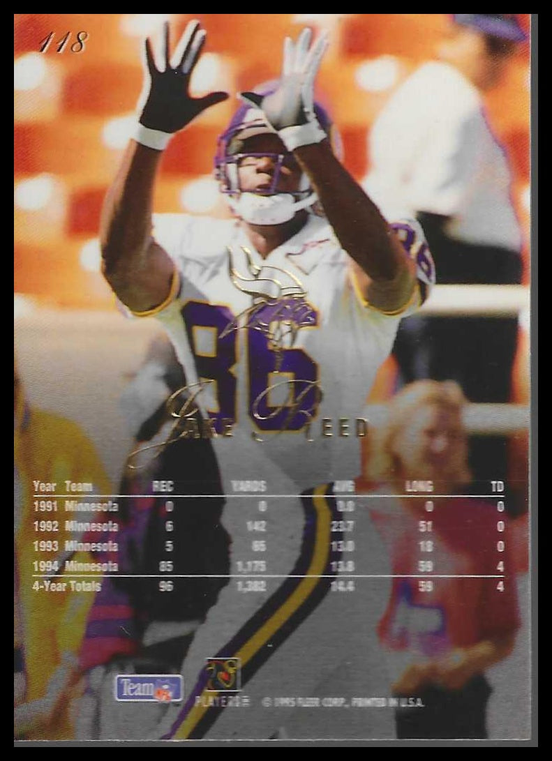 1995 Flair #118 Jake Reed