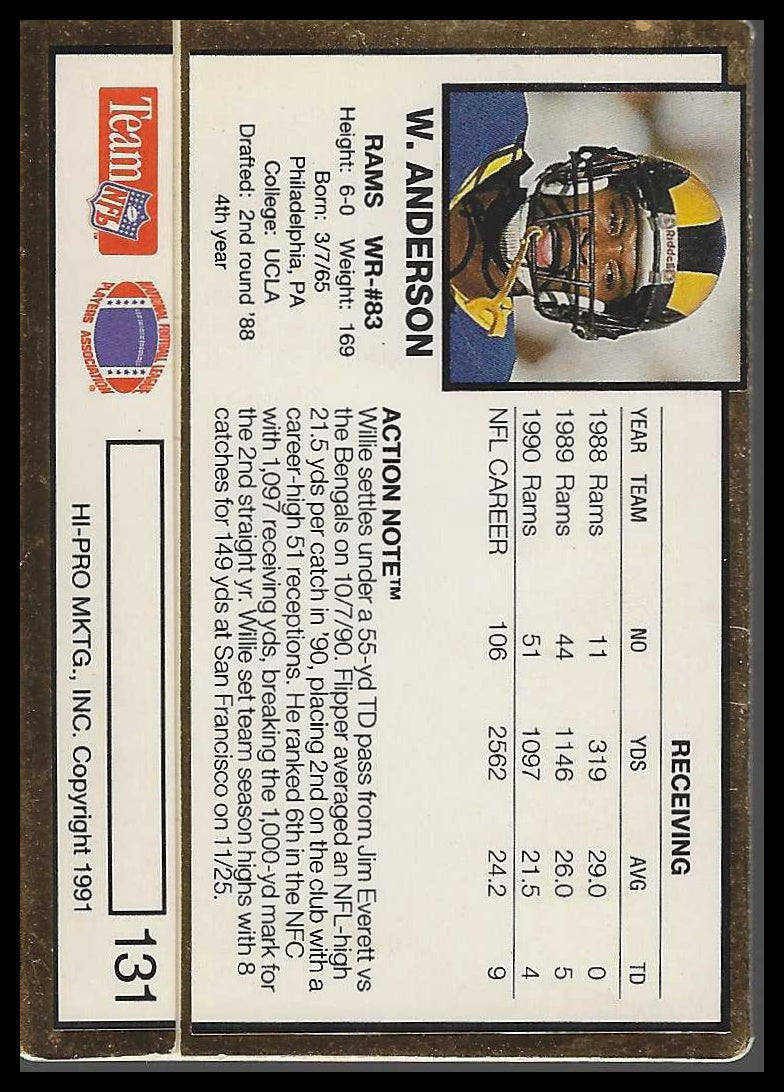 1991 Action Packed #131 Willie Anderson