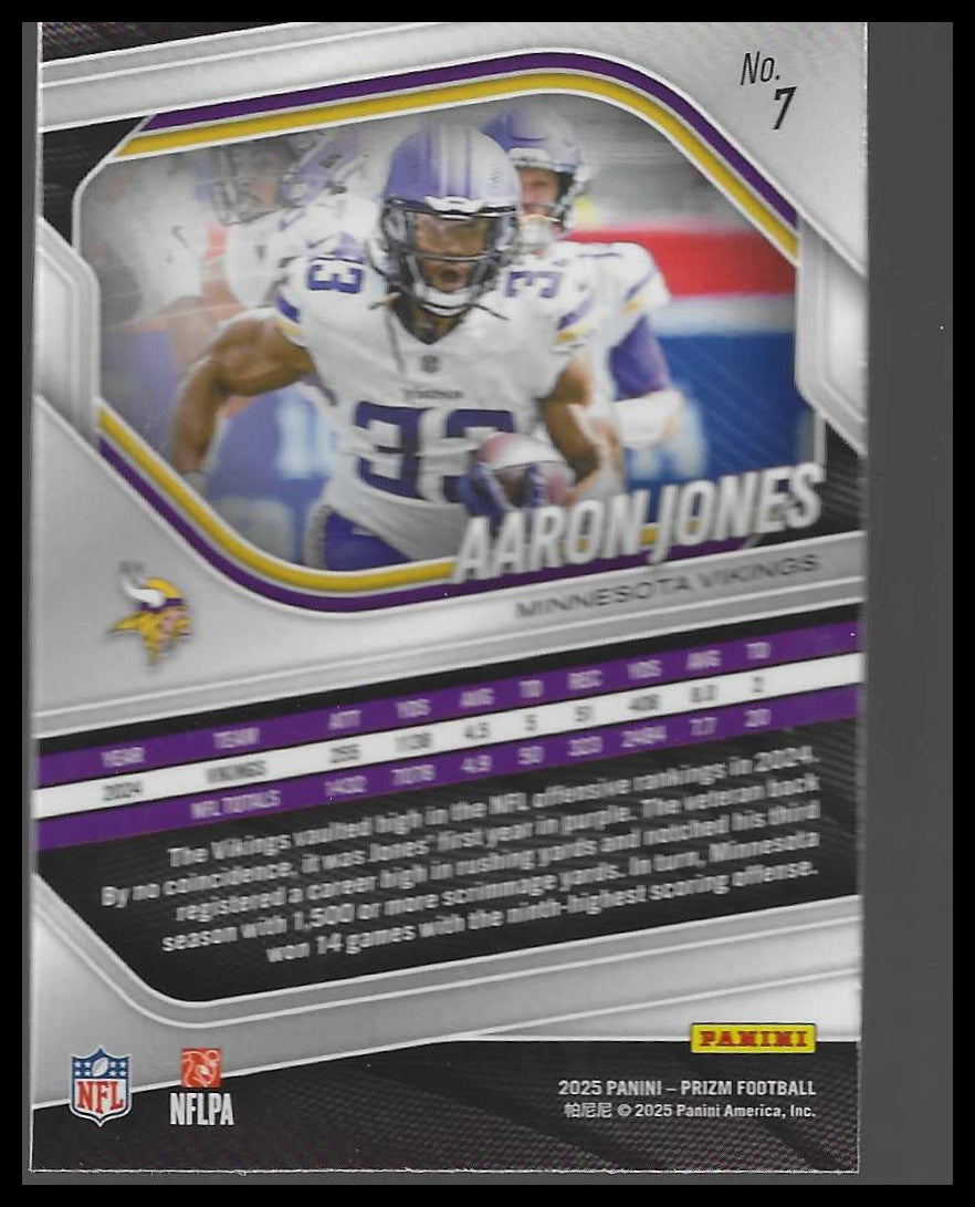 2025 Panini Prizm #7 Aaron Jones
