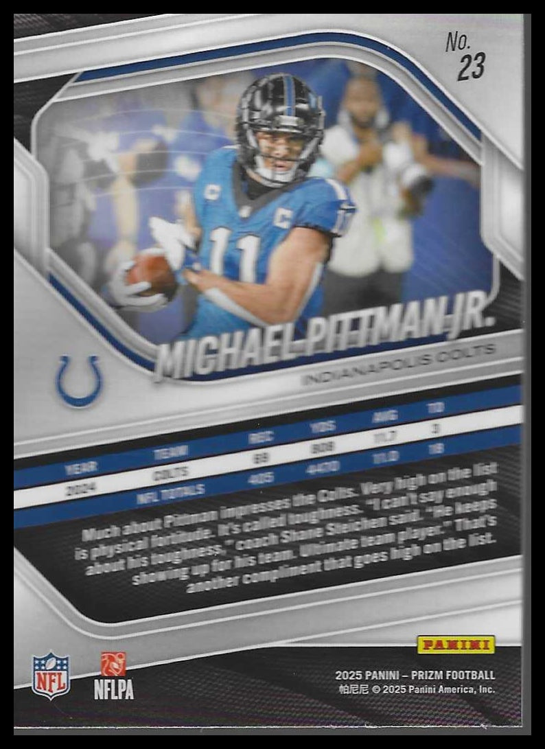 2025 Panini Prizm #23 Michael Pittman Jr.