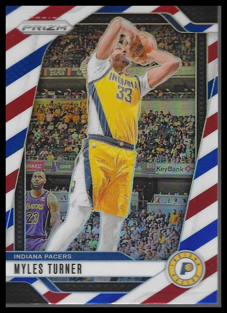 2024-25 Panini Prizm #115 Myles Turner Prizms Silver