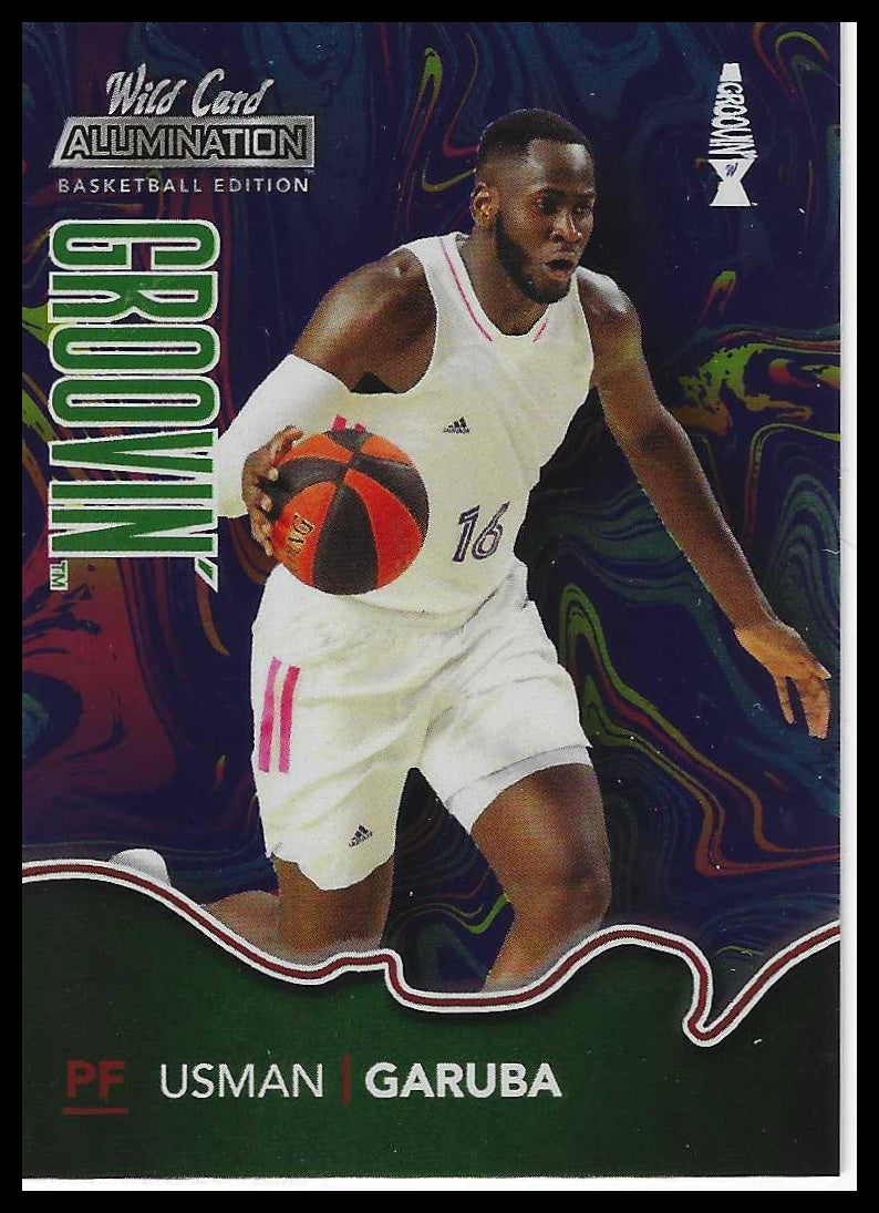 2021-22 Wild Card Alumination #BG-48 Usman Garuba Blue Groovin' Green