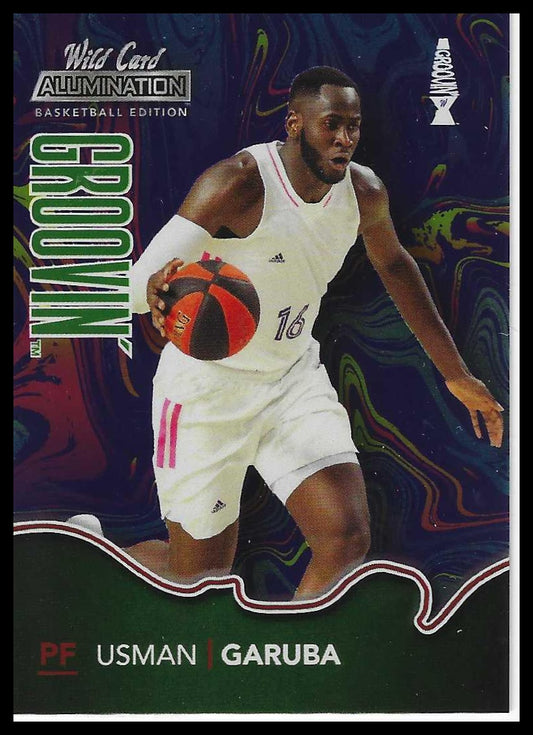 2021-22 Wild Card Alumination #BG-48 Usman Garuba Blue Groovin' Green