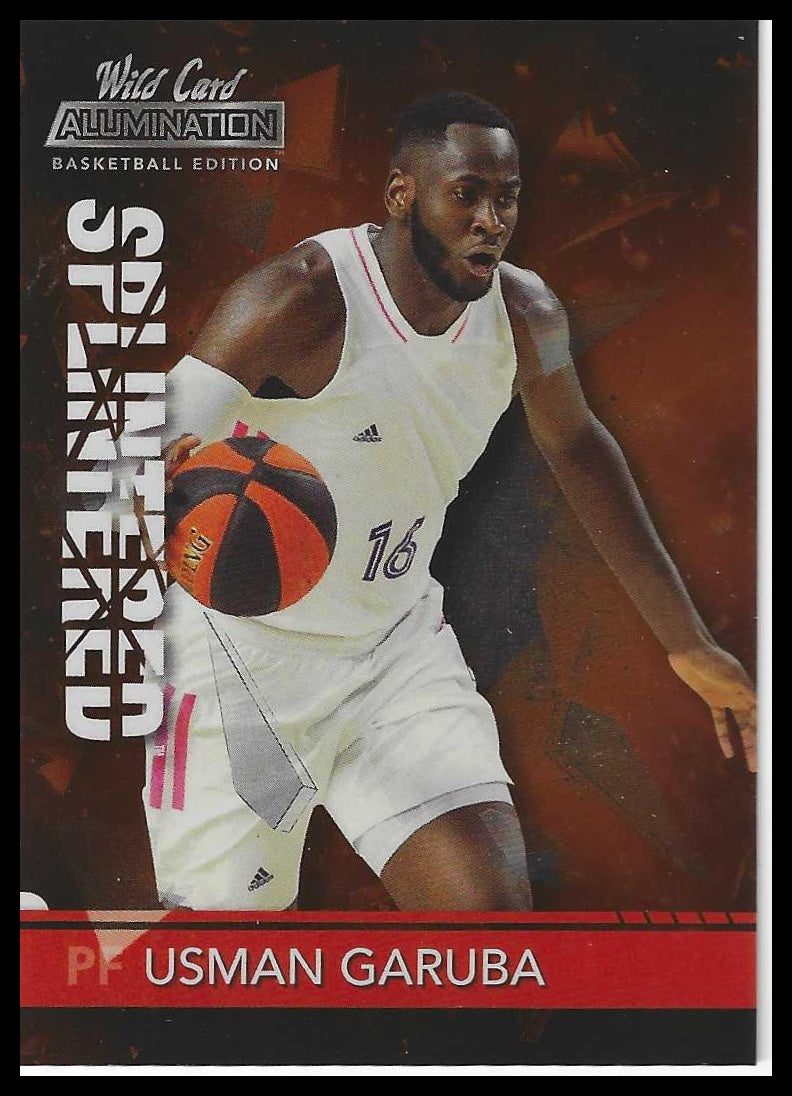 2021-22 Wild Card Alumination #ASP-48 Usman Garuba Splintered Red