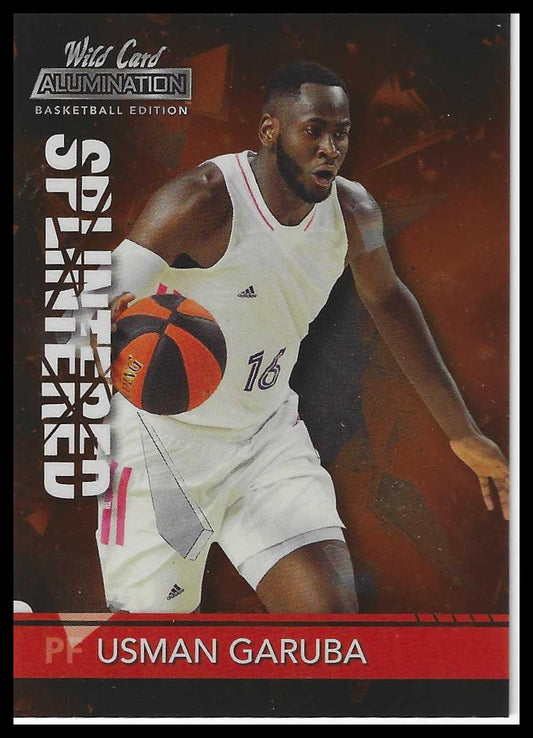 2021-22 Wild Card Alumination #ASP-48 Usman Garuba Splintered Red