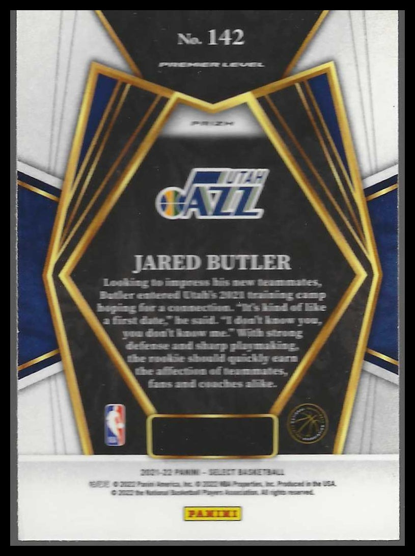 2021-22 Panini Select #142 Jared Butler Blue Prizms