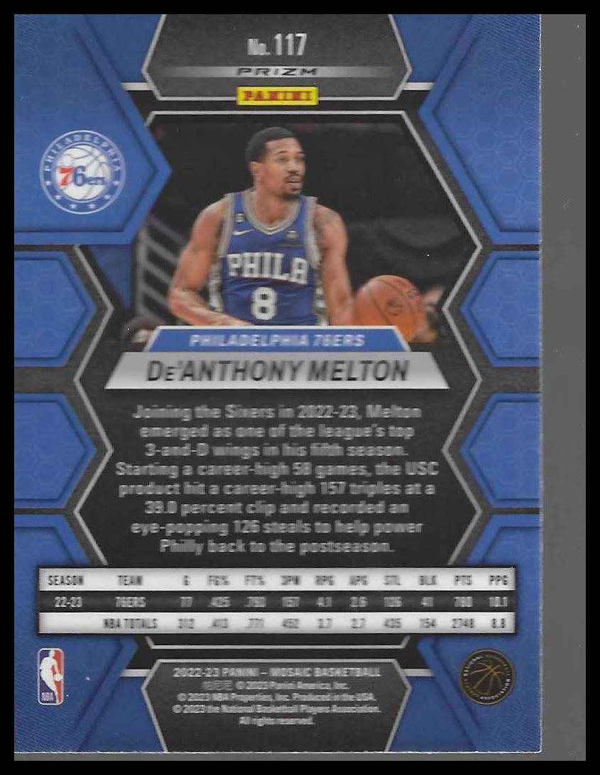 2022-23 Panini Mosaic #117 De'Anthony Melton Silver