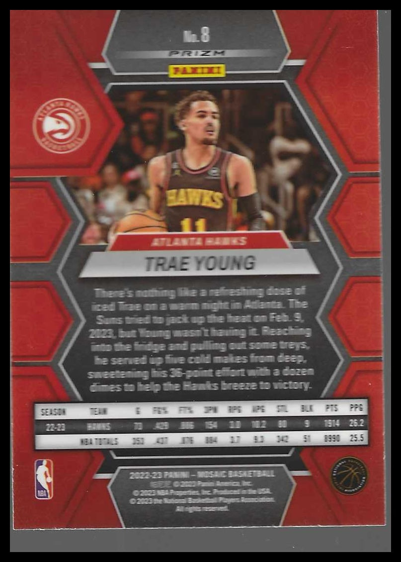 2022-23 Panini Mosaic #8 Trae Young Silver