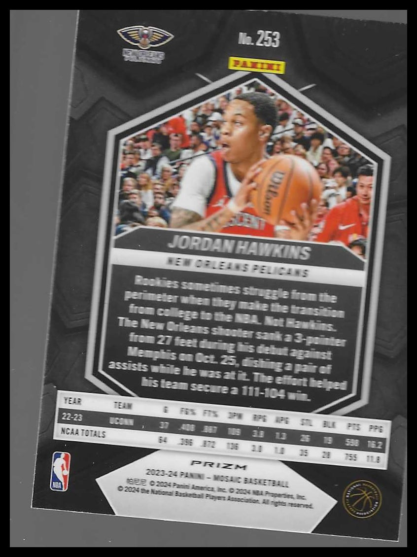 2023-24 Panini Mosaic #253 Jordan Hawkins Silver