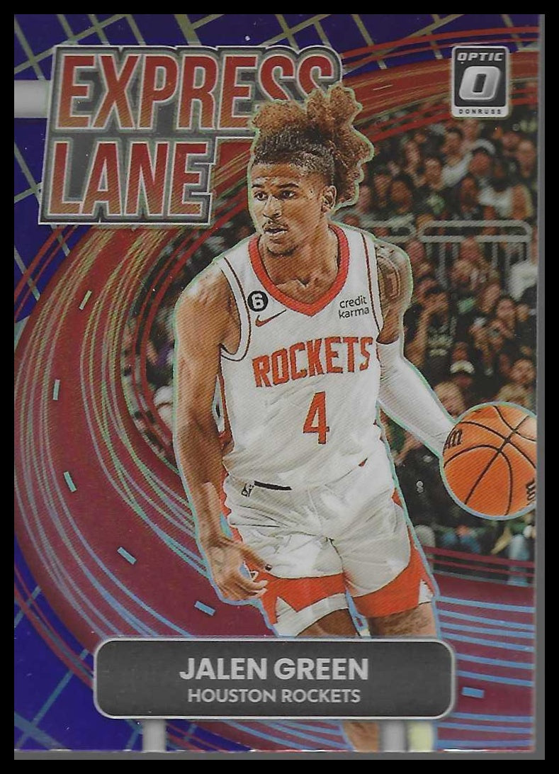2022-23 Donruss Optic #18 Jalen Green Express Lane Purple