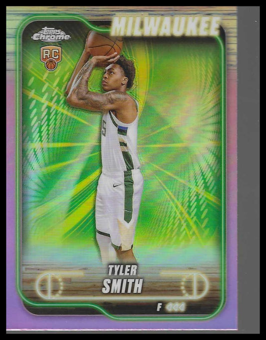 2024-25 Topps Chrome #196 Tyler Smith Pink Refractor