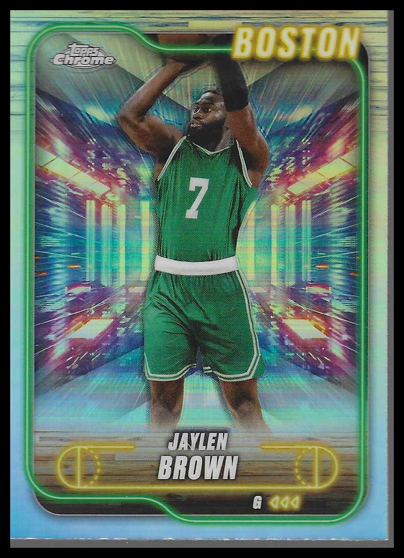 2024-25 Topps Chrome #28 Jaylen Brown Refractor