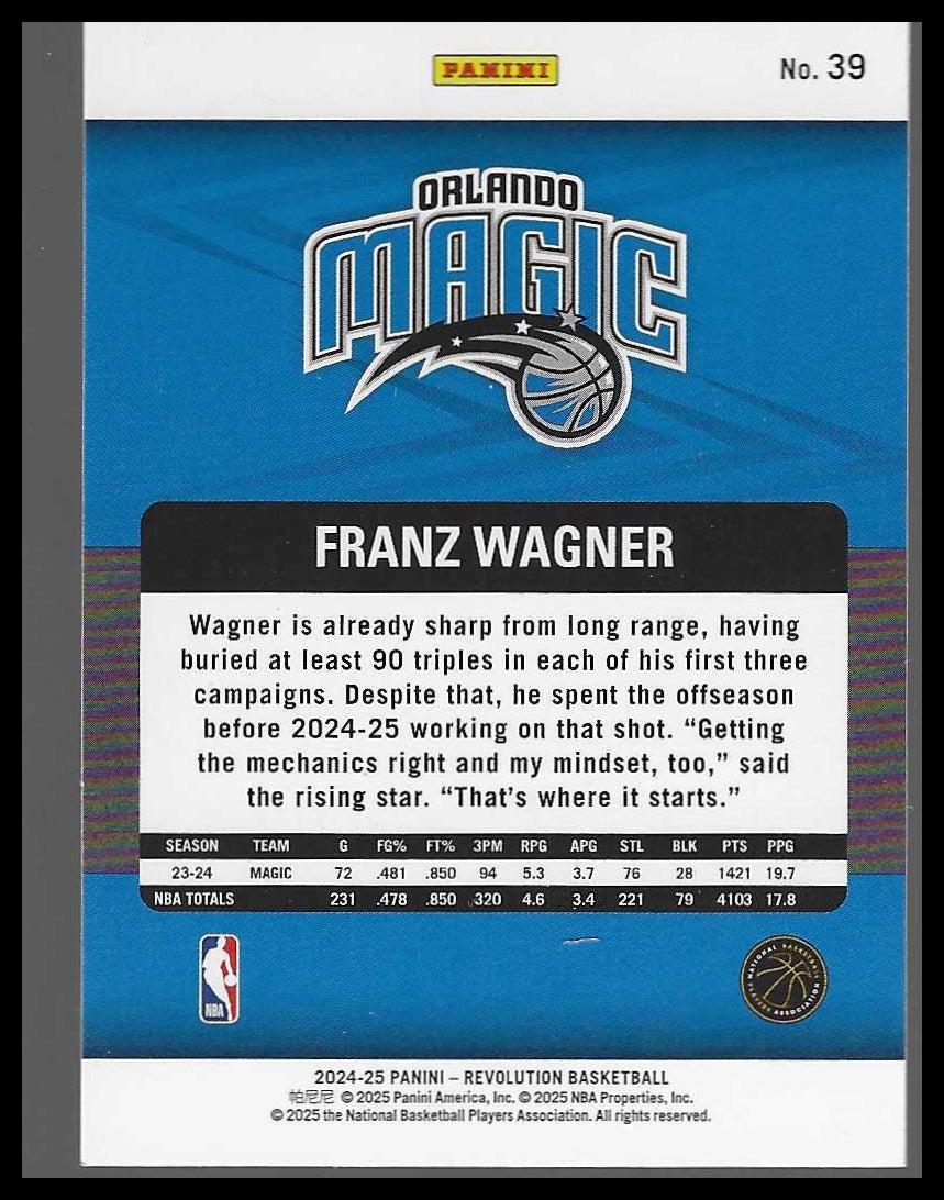 2024-25 Panini Revolution #39 Franz Wagner