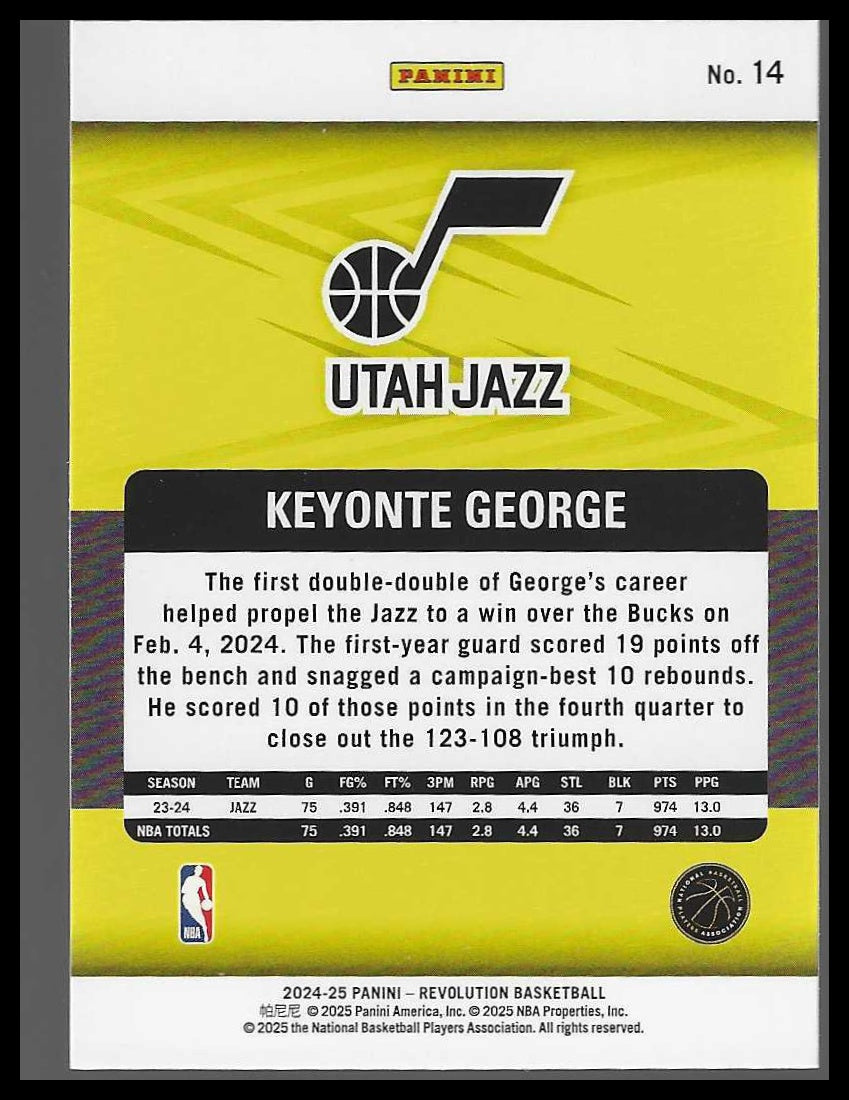 2024-25 Panini Revolution #14 Keyonte George