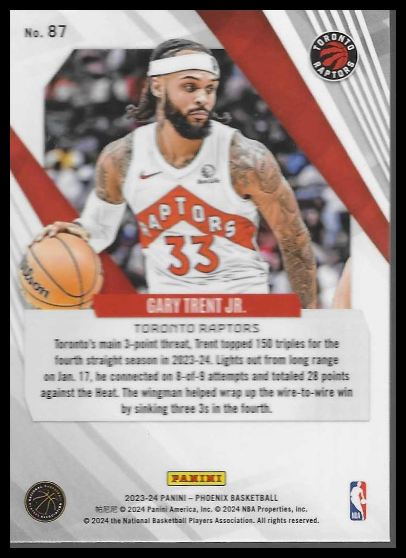 2023-24 Panini Phoenix #87 Gary Trent Jr. Phoenix Red Ice