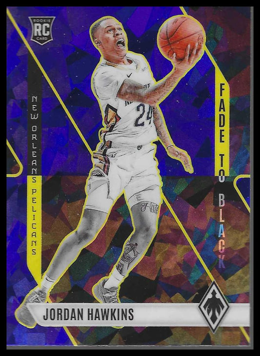 2023-24 Panini Phoenix #24 Jordan Hawkins Fade To Black Phoenix Blue Ice