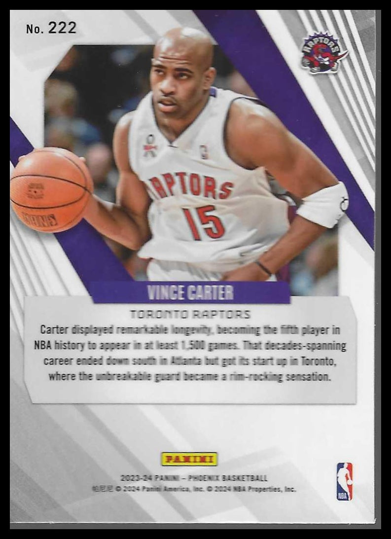 2023-24 Panini Phoenix #222 Vince Carter Phoenix Red Ice