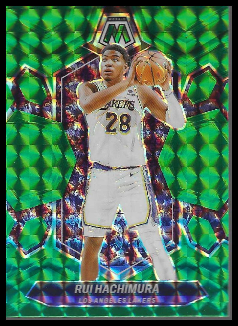 2023-24 Panini Mosaic #98 Rui Hachimura Green