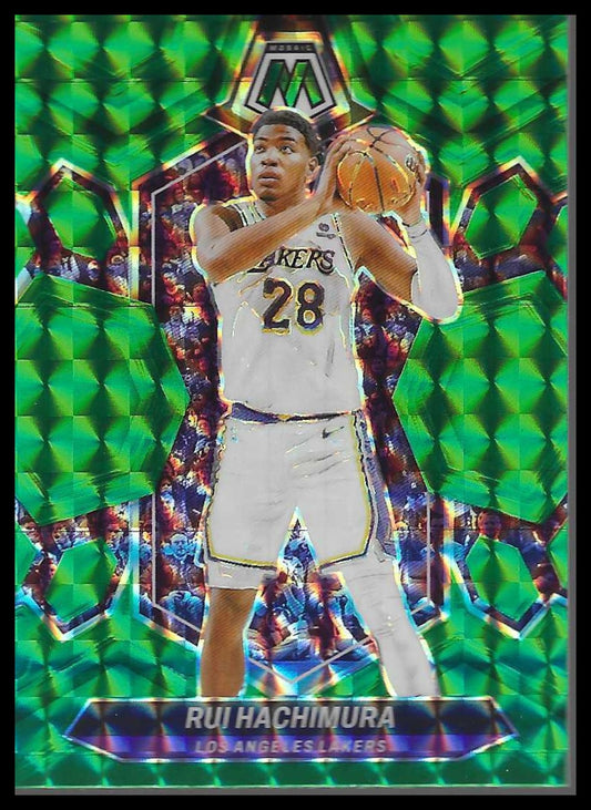 2023-24 Panini Mosaic #98 Rui Hachimura Green