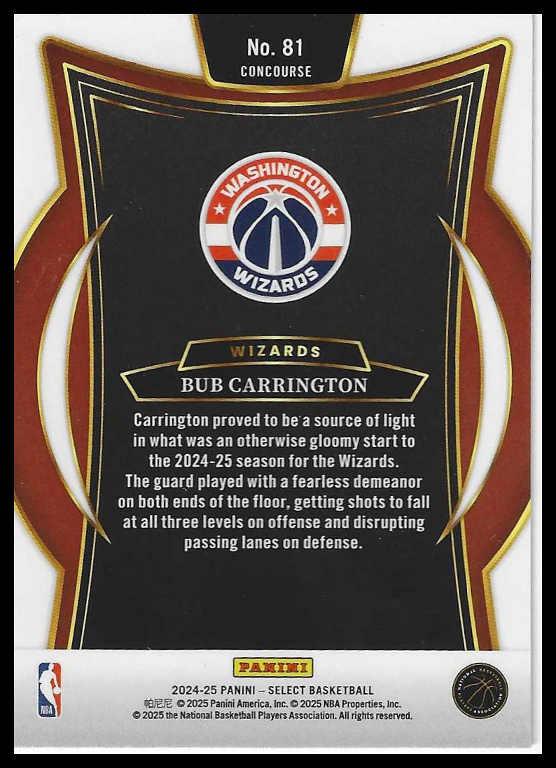 2024-25 Panini Select #81 Bub Carrington Blue (Retail)