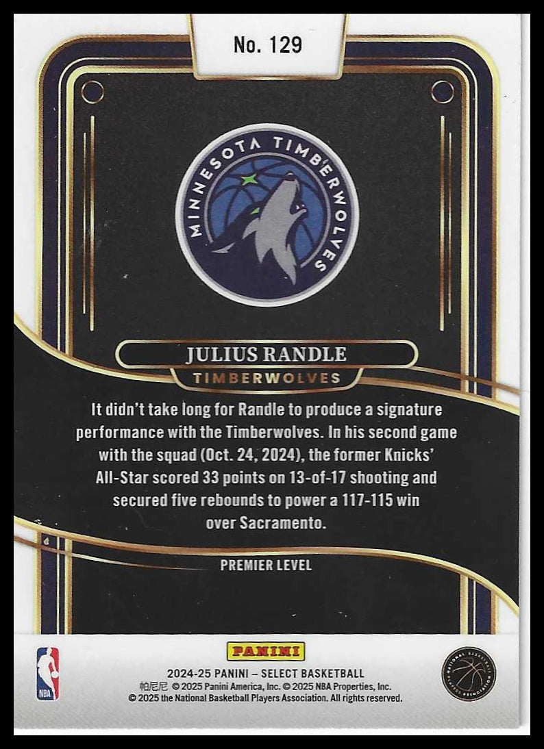 2024-25 Panini Select #129 Julius Randle Blue (Retail)
