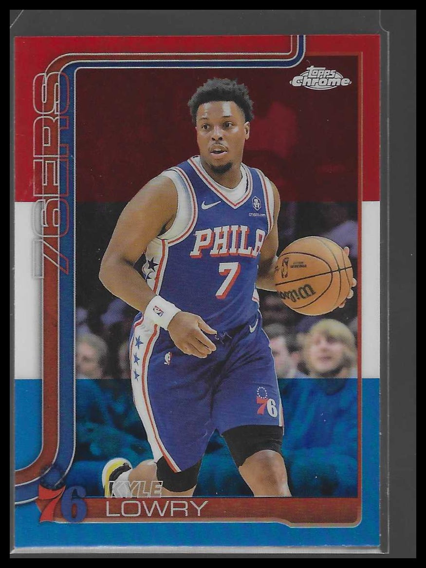 2025-26 Topps Chrome #152 Kyle Lowry Red White and Blue Refractor