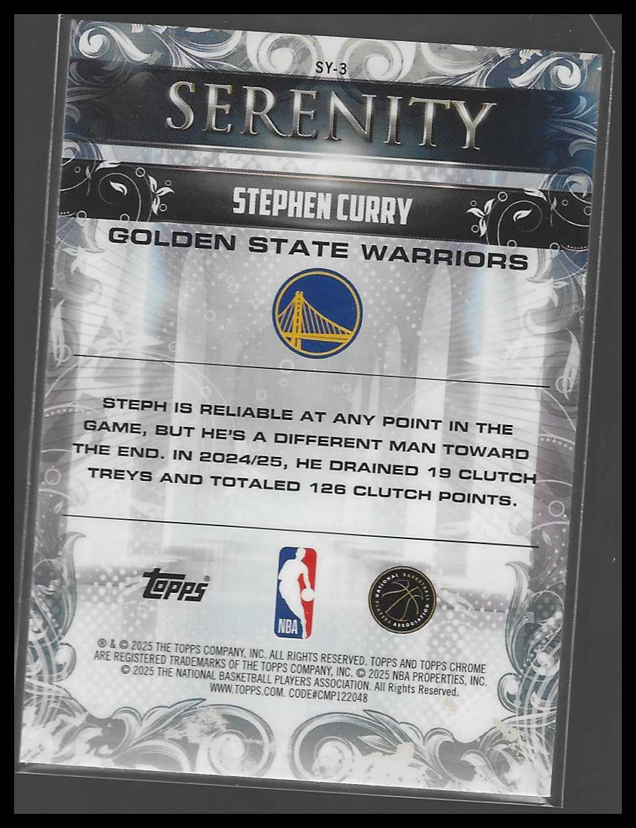 2025-26 Topps Chrome #SY-3 Stephen Curry Serenity