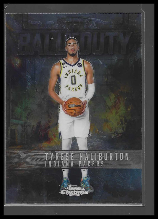 2025-26 Topps Chrome #BD-12 Tyrese Haliburton Ball of Duty