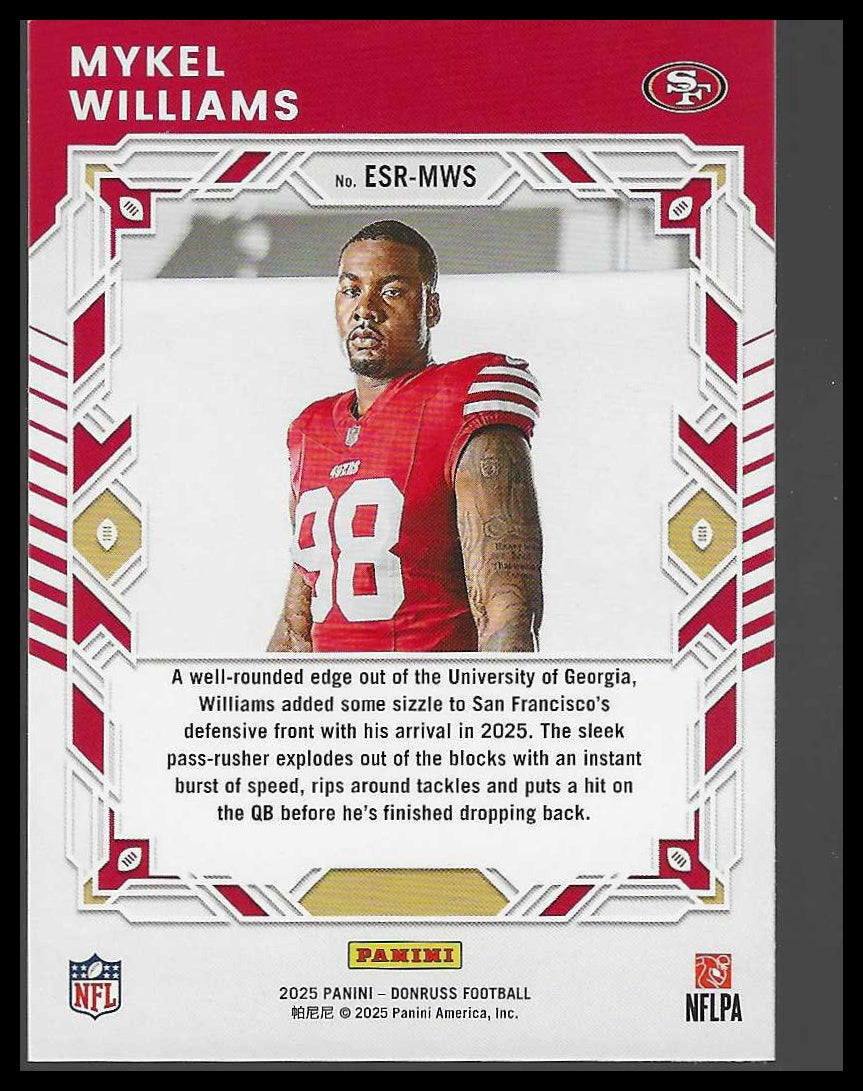 2025 Donruss #ESR-MWS Mykel Williams The Elite Series Rookies