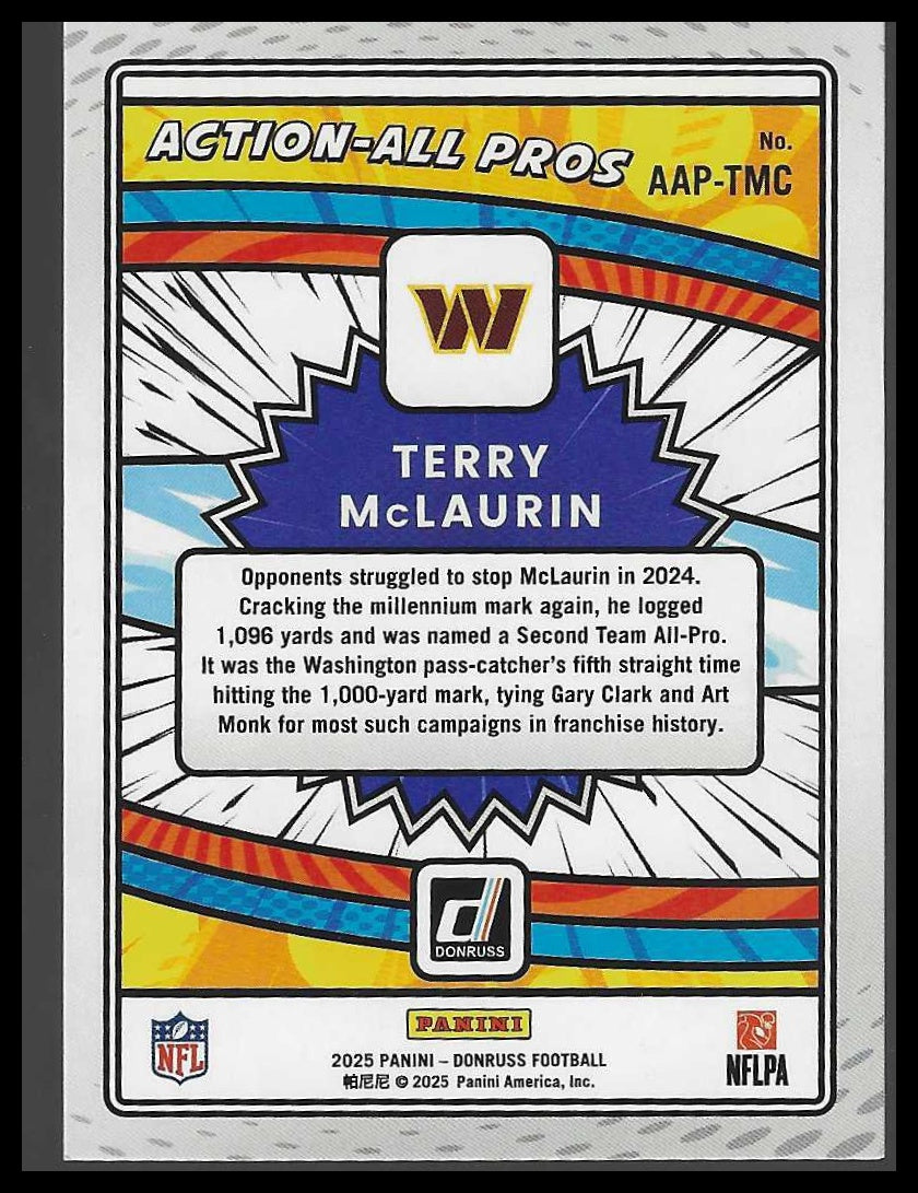 2025 Donruss #AAP-TMC Terry McLaurin Action-All Pros