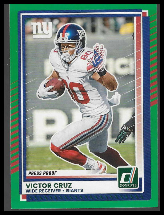 2025 Donruss #223 Victor Cruz Press Proofs Green