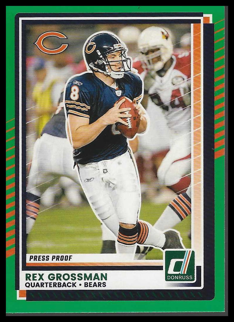 2025 Donruss #86 Rex Grossman Press Proofs Green