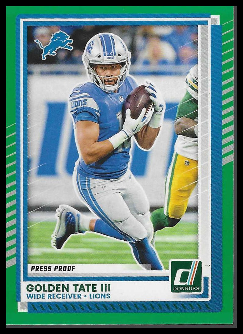 2025 Donruss #174 Golden Tate III Press Proofs Green