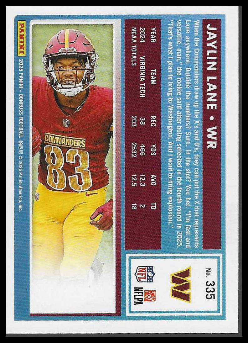2025 Donruss #335 Jaylin Lane Press Proofs Green