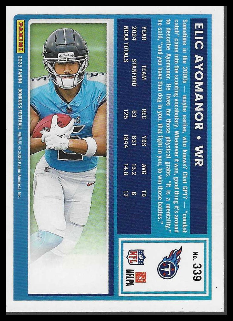2025 Donruss #339 Elic Ayomanor