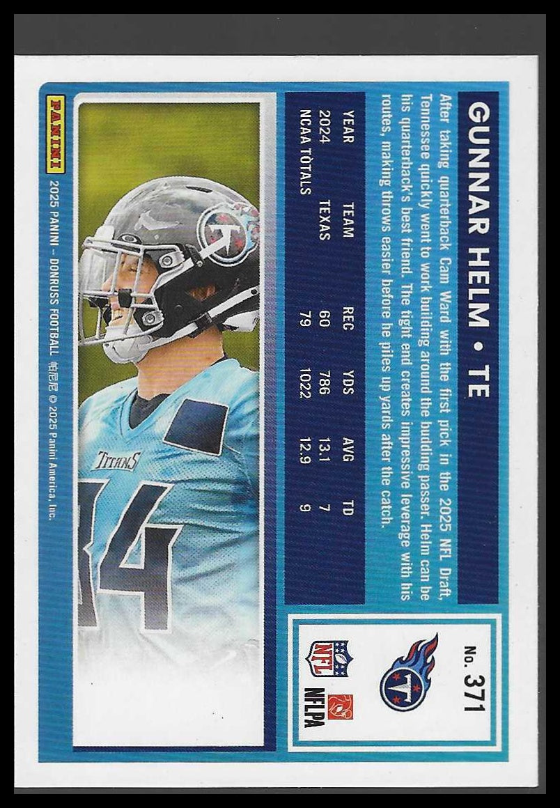 2025 Donruss #371 Gunnar Helm