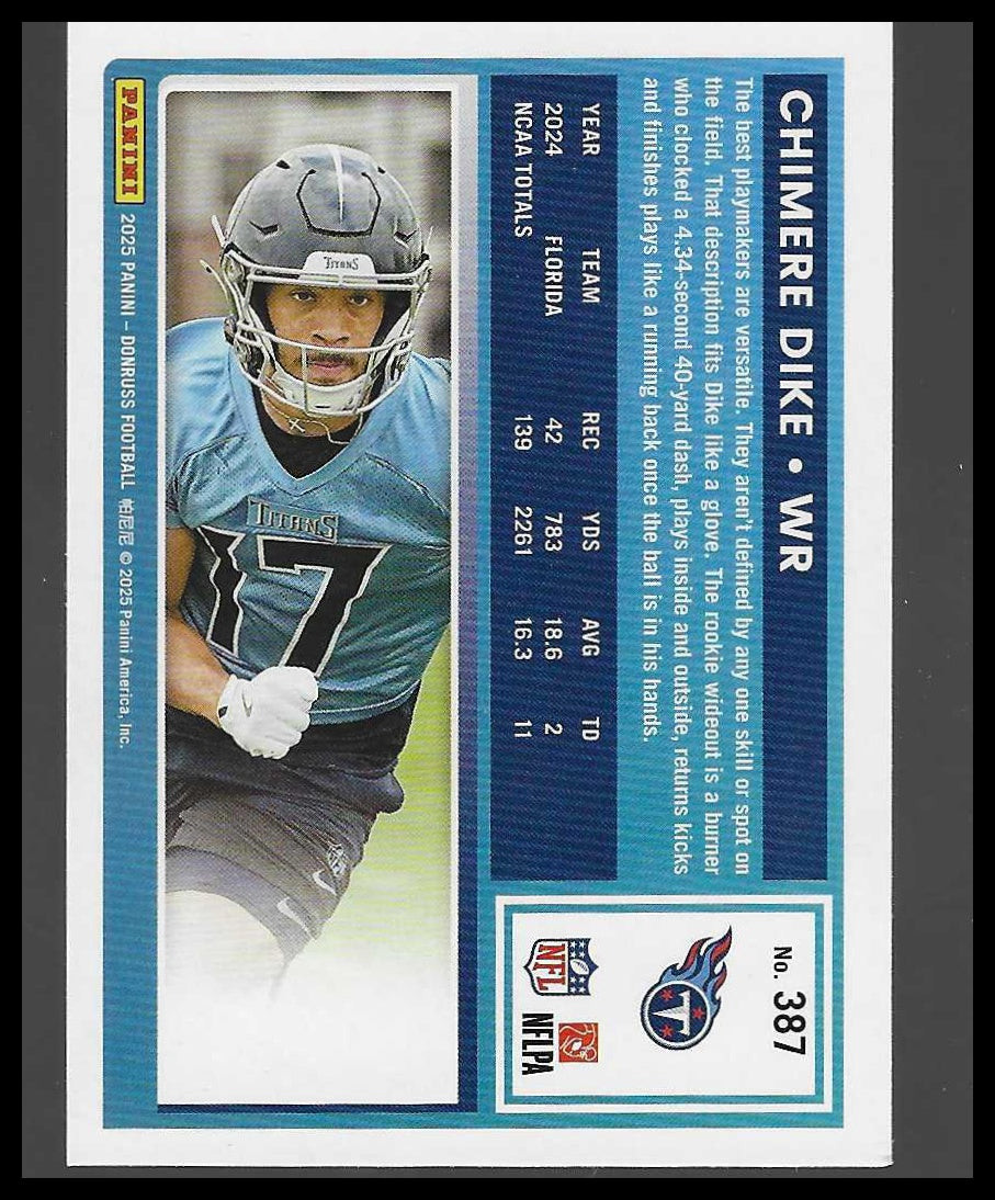 2025 Donruss #387 Chimere Dike