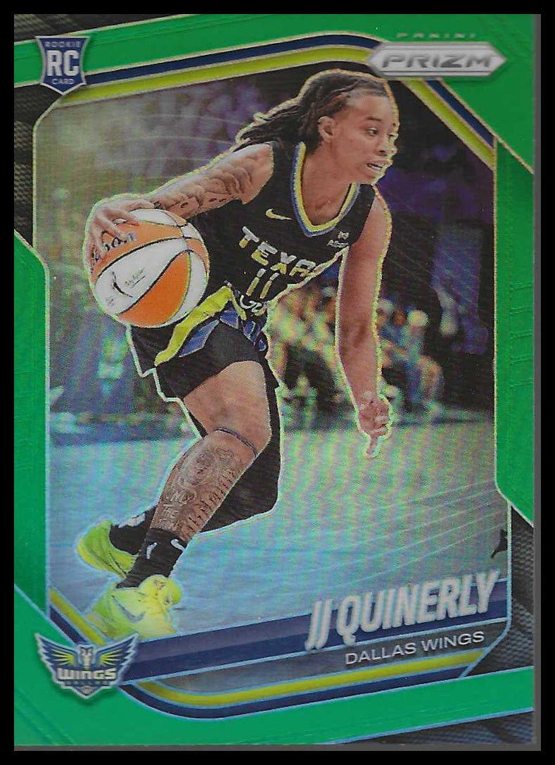 2025 Panini Prizm WNBA #95 JJ Quinerly Green Prizms