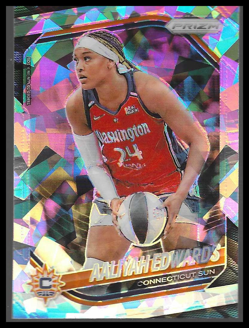 2025 Panini Prizm WNBA #94 Aaliyah Edwards Ice Prizms