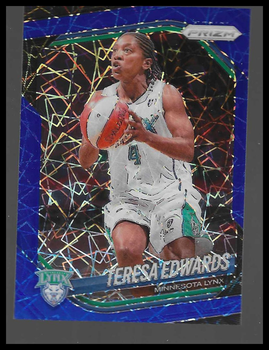 2025 Panini Prizm WNBA #126 Teresa Edwards Blue Velocity Prizms