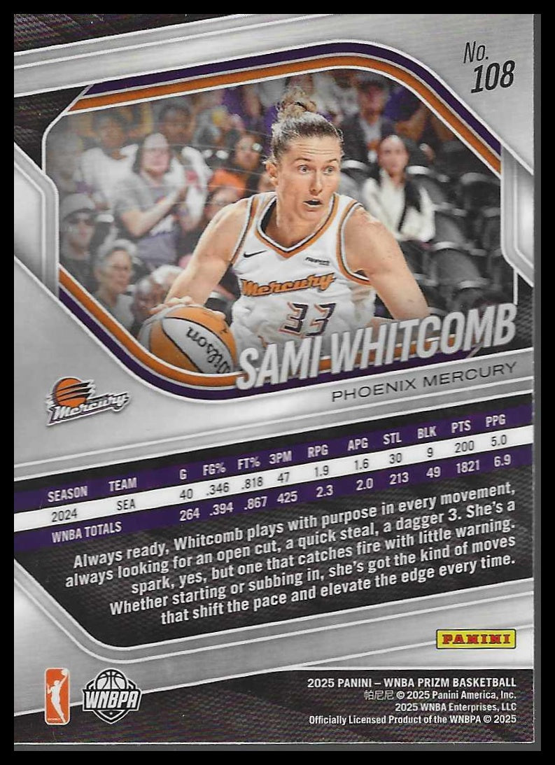 2025 Panini Prizm WNBA #108 Sami Whitcomb