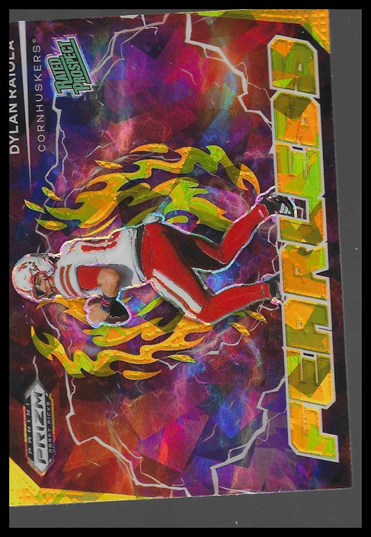2025 Panini Prizm Draft Picks #F-DRA Dylan Raiola Fearless Gold Ice