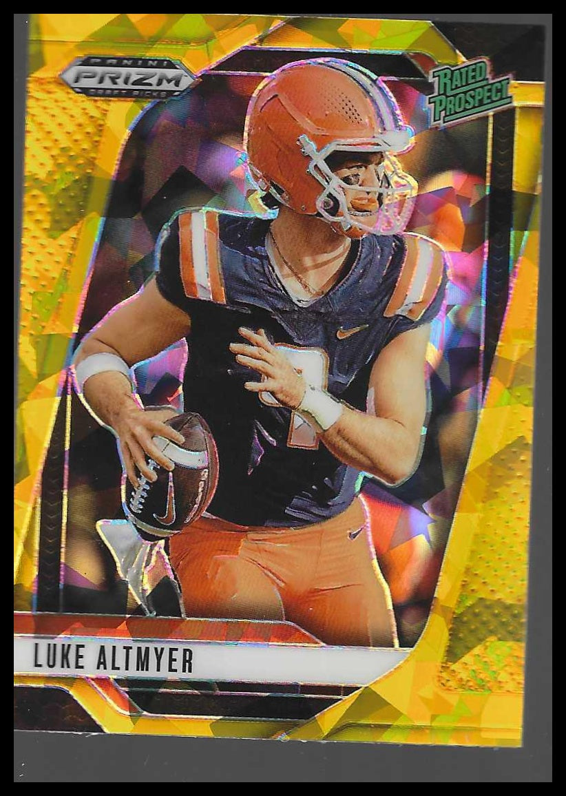 2025 Panini Prizm Draft Picks #156 Luke Altmyer Prizms Gold Ice