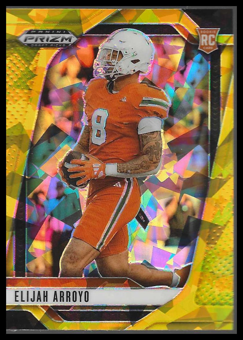 2025 Panini Prizm Draft Picks #141 Elijah Arroyo Prizms Gold Ice